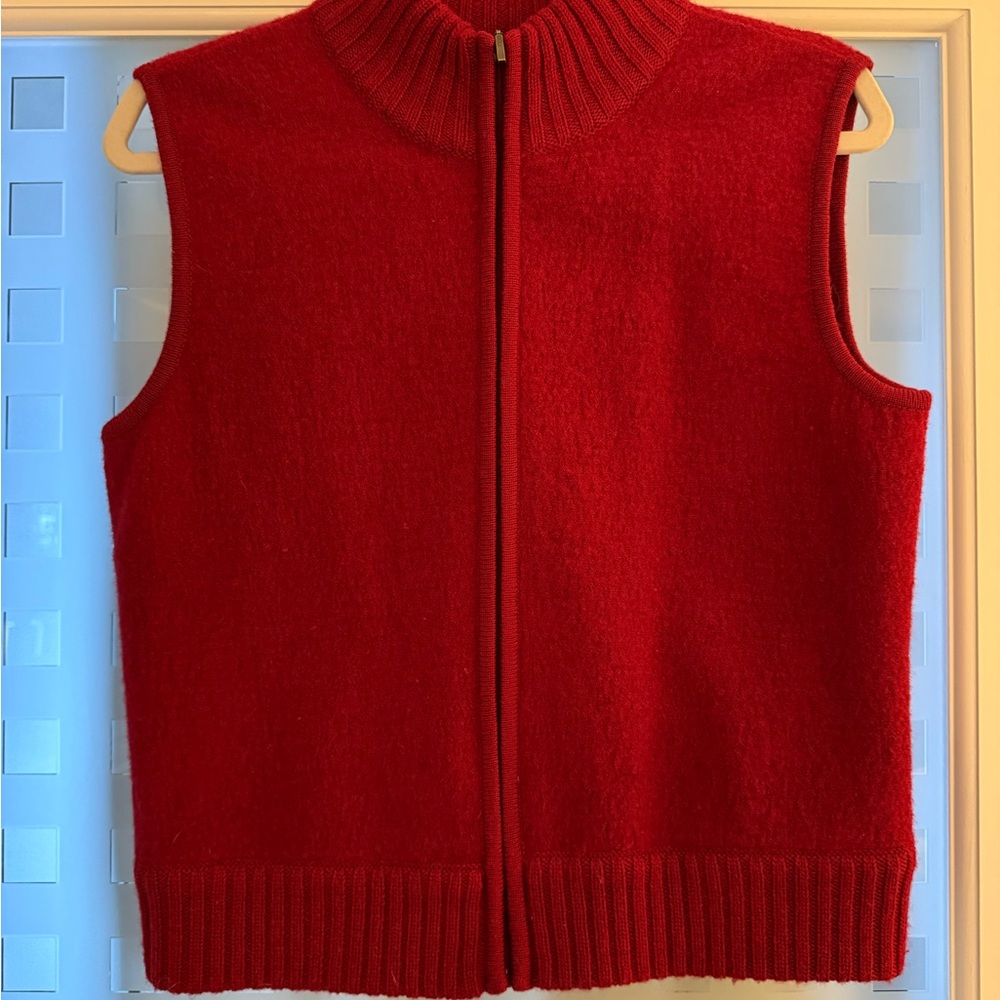 Vintage Talbots Red Wool Vest